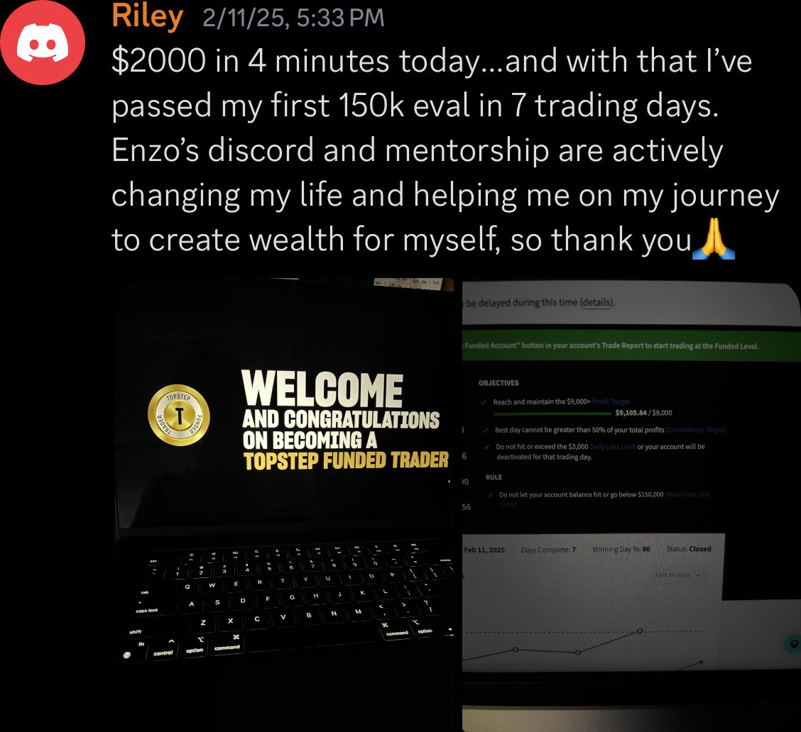 Member passed his first 150K eval in seven trading days