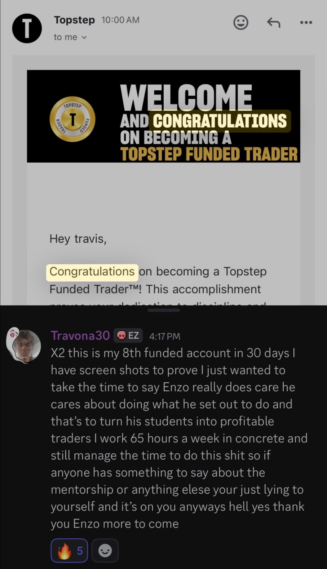 Member on his eighth funded account in 30 days